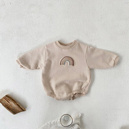 MyKids-USA® Baby Rainbow Embroidered Long Sleeve Bodysuit