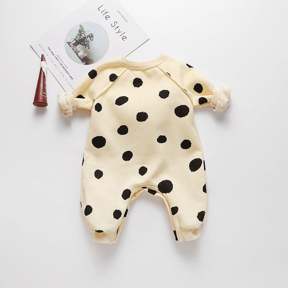 MyKids-USA® Baby 1pcs Striped & Dot Pattern Long Sleeved Romper Jumpsuit