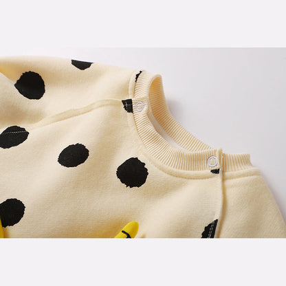 MyKids-USA® Baby 1pcs Striped & Dot Pattern Long Sleeved Romper Jumpsuit