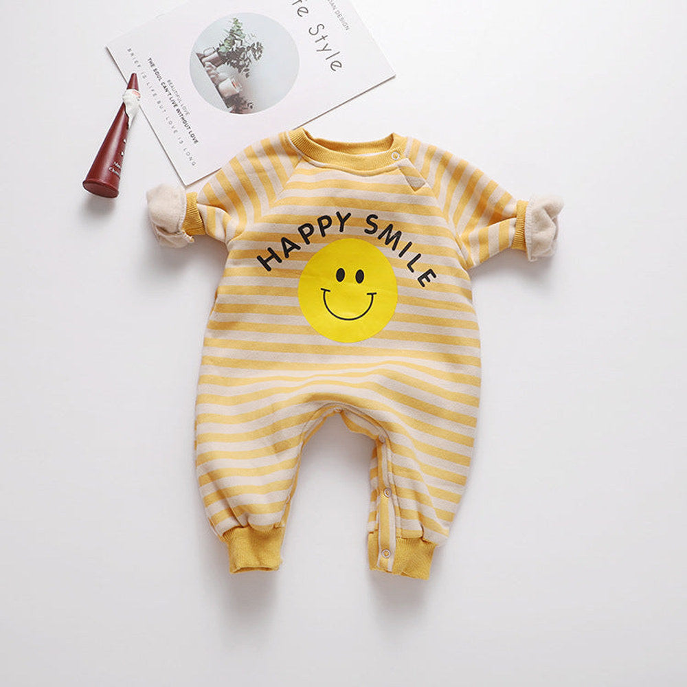 MyKids-USA® Baby 1pcs Striped & Dot Pattern Long Sleeved Romper Jumpsuit