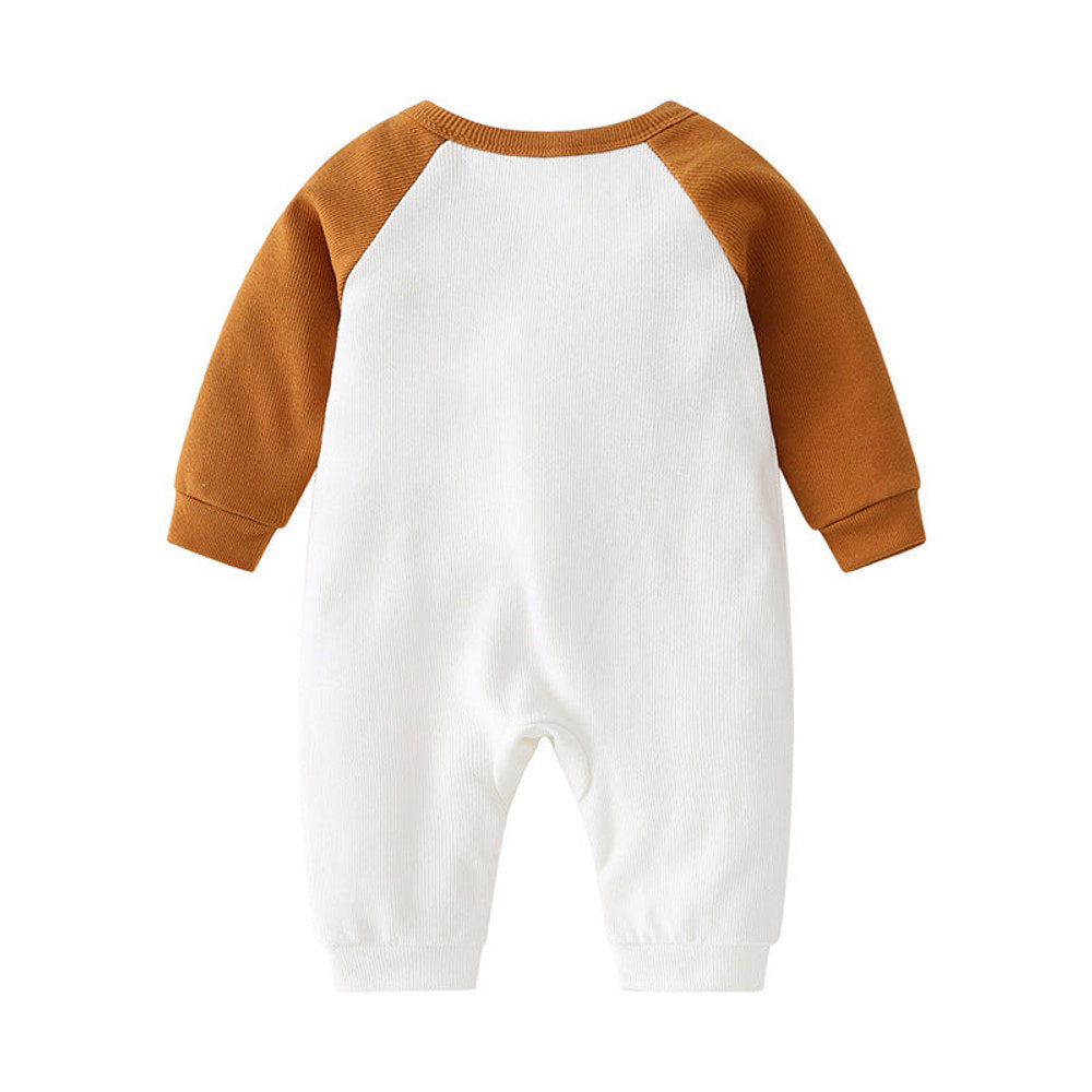 MyKids-USA® Baby 3D Cartoon Animal Patchwork Design Color Matching Long-Sleeved Rompers