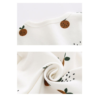MyKids-USA® Baby Allover Fruit Graphic 100% Pure Organic Cotton Side Snap Button Tops