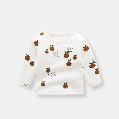MyKids-USA® Baby 1pcs Allover Fruit Graphic Long Sleeve Bottoming Shirt & Trousers Sets