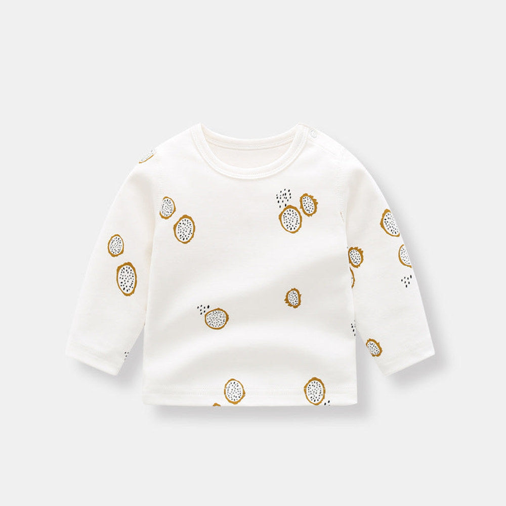 MyKids-USA® Baby 1pcs Allover Fruit Graphic Long Sleeve Bottoming Shirt & Trousers Sets