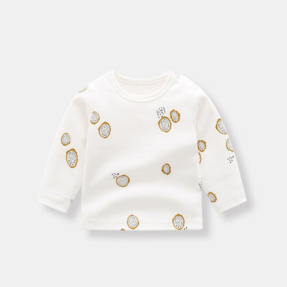 MyKids-USA® Baby 1pcs Allover Fruit Graphic Long Sleeve Bottoming Shirt & Trousers Sets