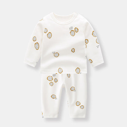 MyKids-USA® Baby 1pcs Allover Fruit Graphic Long Sleeve Bottoming Shirt & Trousers Sets