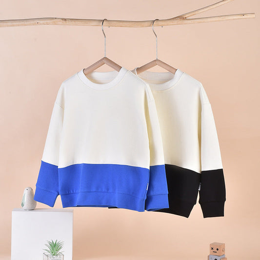 MyKids-USA® Baby Boy And Girl Colorblock Design Long Sleeve Pullover Hoodies