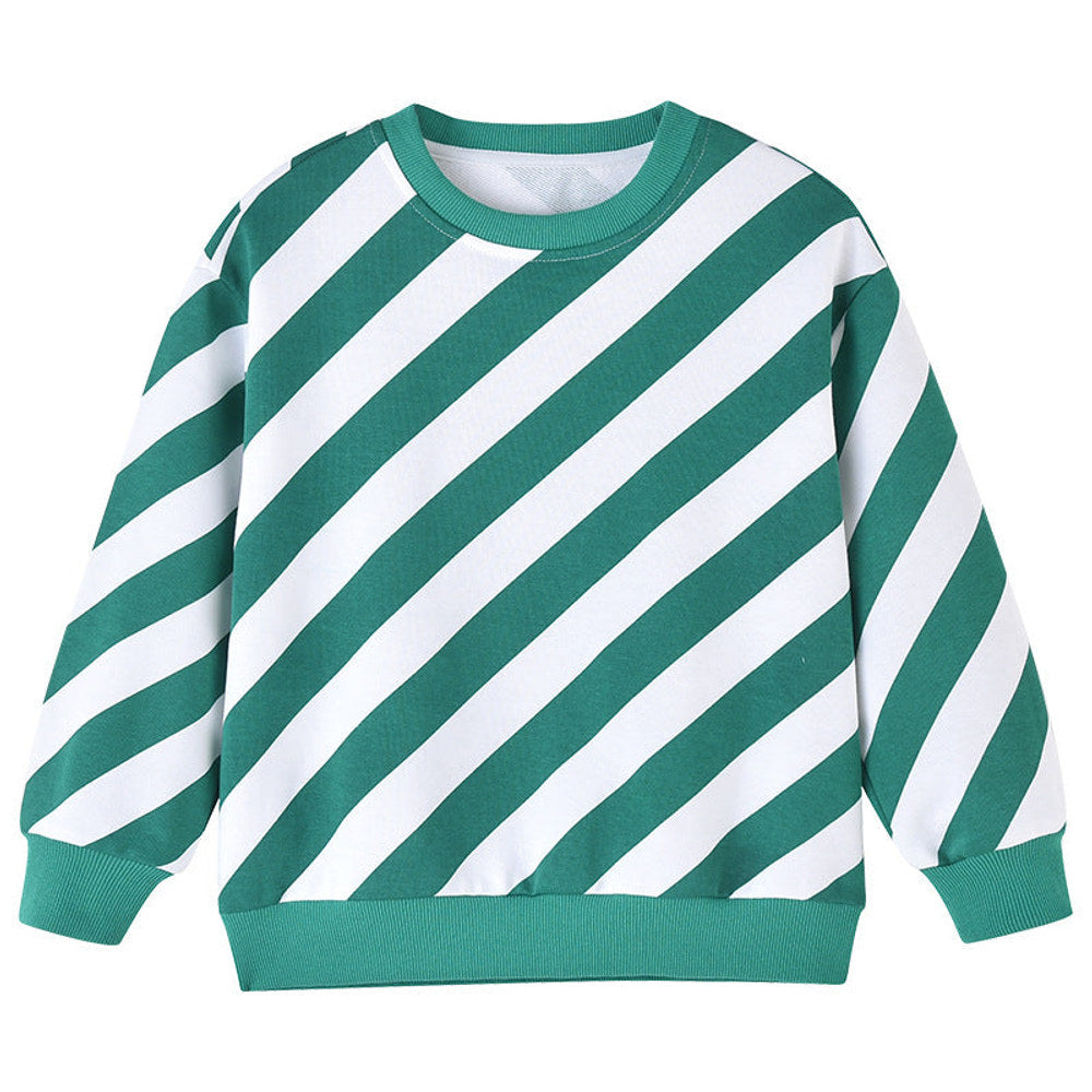 MyKids-USA® Baby Boy And Girl Striped Pattern Long Sleeve O-Collar Hoodies