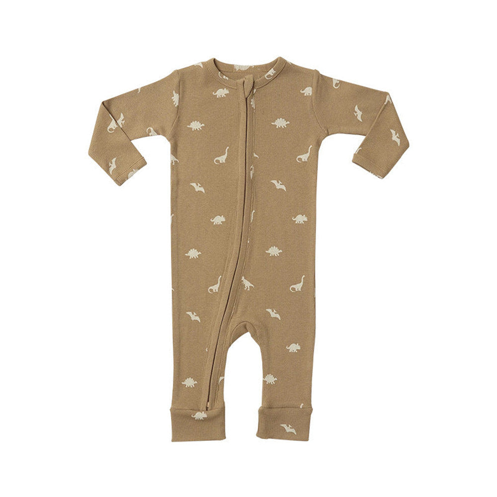 MyKids-USA® Baby Dinosaur & Floral Print Pattern Zipper Front Design Jumpsuit