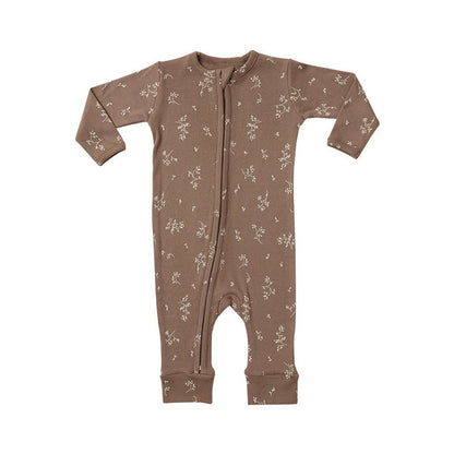 MyKids-USA® Baby Dinosaur & Floral Print Pattern Zipper Front Design Jumpsuit