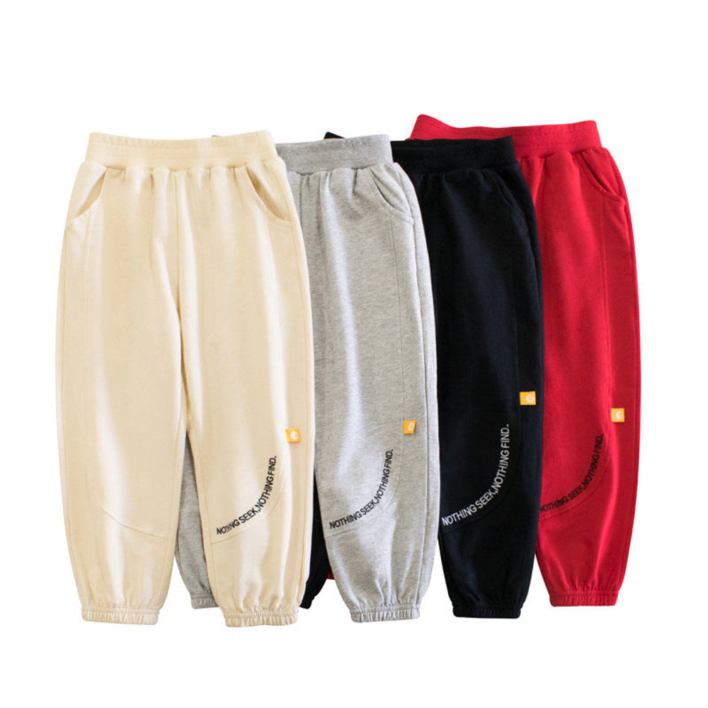 MyKids-USA® Baby Letters Pattern Solid Color Simple Style Trousers Pants
