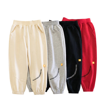 MyKids-USA® Baby Letters Pattern Solid Color Simple Style Trousers Pants