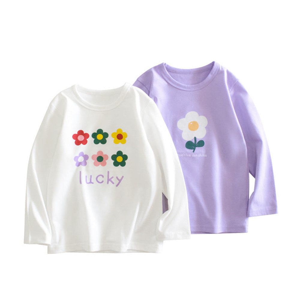 MyKids-USA® Baby Girl Floral Print Pattern Long Sleeve Cotton Shirt