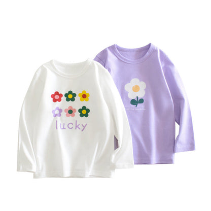 MyKids-USA® Baby Girl Floral Print Pattern Long Sleeve Cotton Shirt