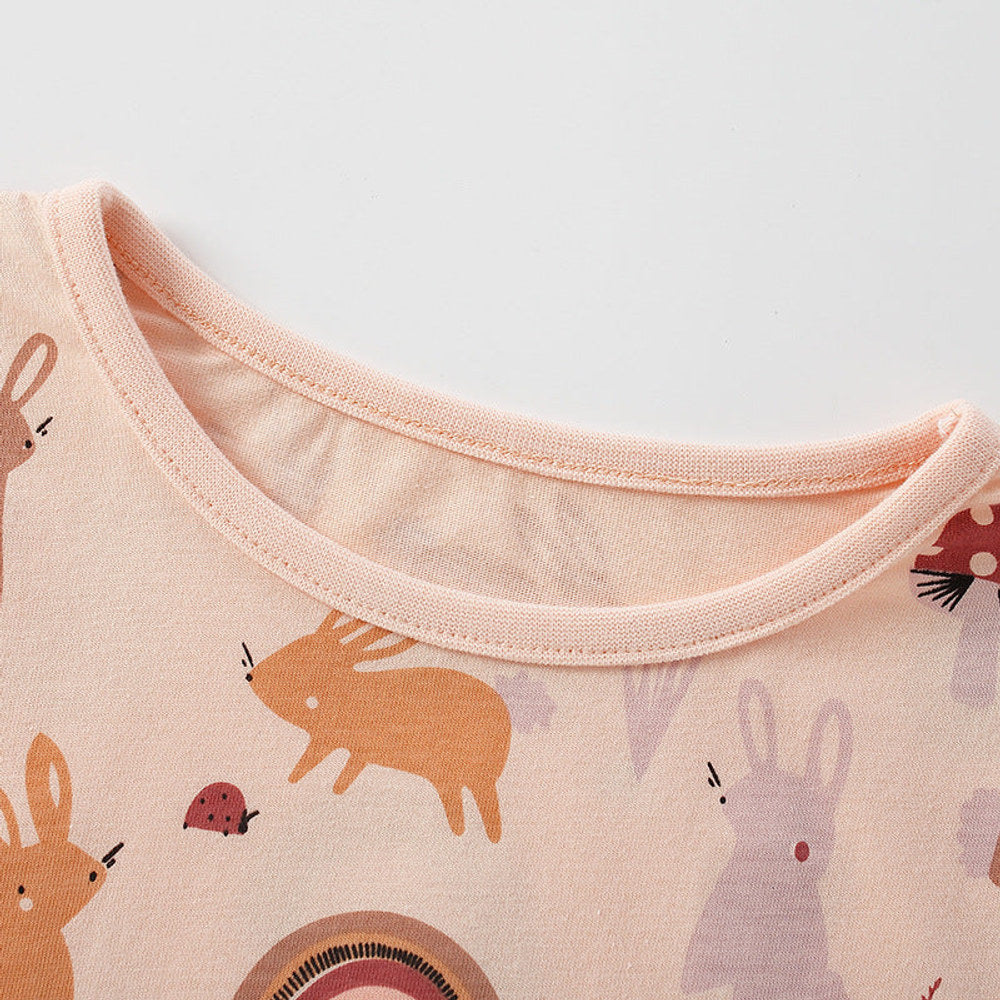 MyKids-USA® Baby Girl Cartoon Bunny Print Pattern Soft Cotton Comfortable Shirt