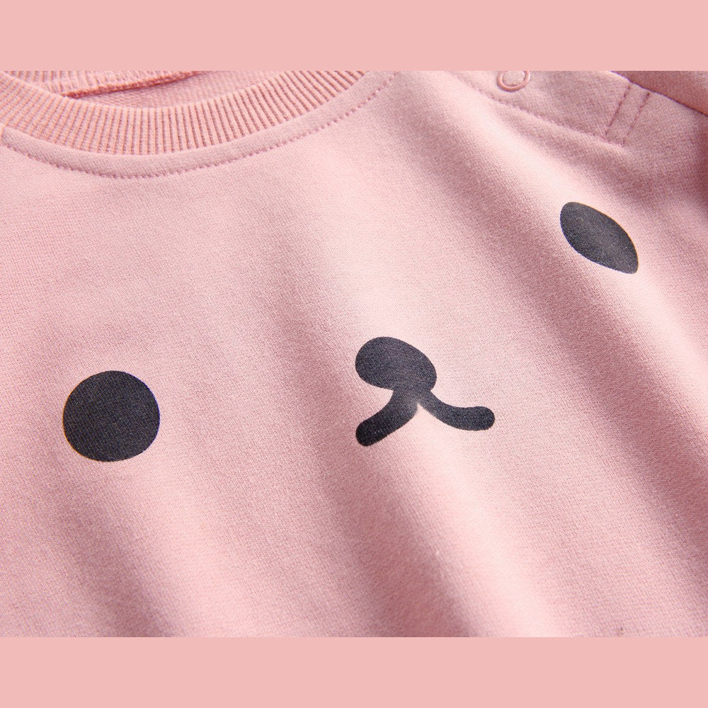 MyKids-USA® Baby 1pcs Cartoon Print Pattern Long Sleeved Cotton Triangle bodysuit With Hat