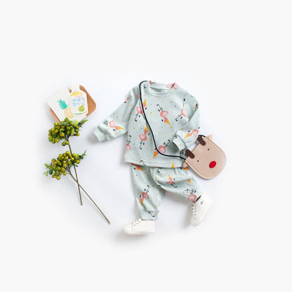 MyKids-USA® Baby Cartoon Graphic Soft Cotton Shirt Combo Pants Sets Tracksuit