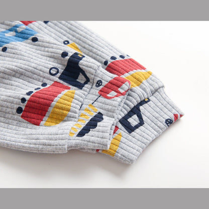 MyKids-USA® Baby Cartoon Graphic Soft Cotton Shirt Combo Pants Sets Tracksuit