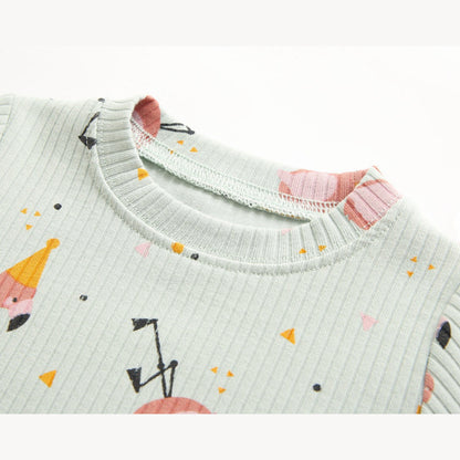 MyKids-USA® Baby Cartoon Graphic Soft Cotton Shirt Combo Pants Sets Tracksuit