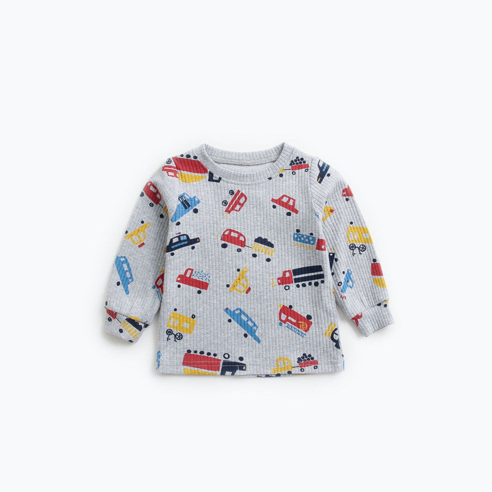 MyKids-USA® Baby Cartoon Graphic Soft Cotton Shirt Combo Pants Sets Tracksuit