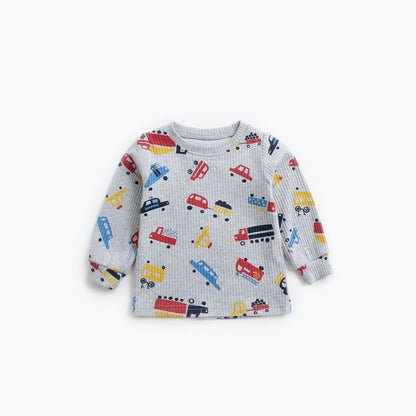 MyKids-USA® Baby Cartoon Graphic Soft Cotton Shirt Combo Pants Sets Tracksuit