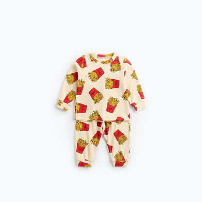 MyKids-USA® Baby Cartoon Graphic Soft Cotton Shirt Combo Pants Sets Tracksuit