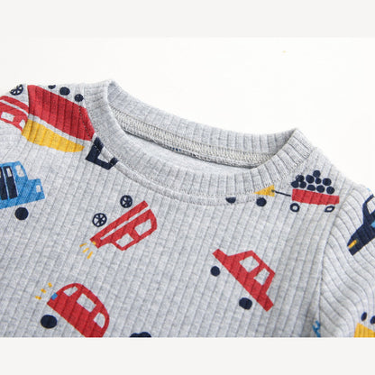MyKids-USA® Baby Cartoon Graphic Soft Cotton Shirt Combo Pants Sets Tracksuit