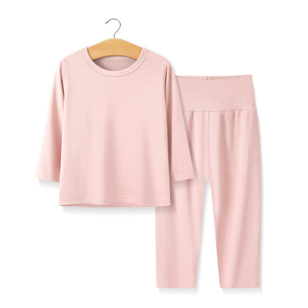 MyKids-USA® Baby Solid Color Long sleeve Shirt And Pants Underwear Sets Pajamas