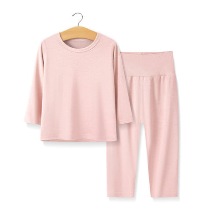 MyKids-USA® Baby Solid Color Long sleeve Shirt And Pants Underwear Sets Pajamas