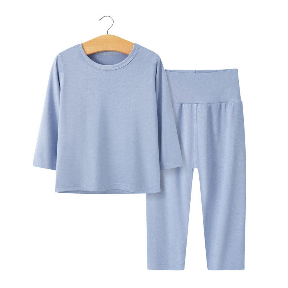 MyKids-USA® Baby Solid Color Long sleeve Shirt And Pants Underwear Sets Pajamas