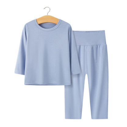 MyKids-USA® Baby Solid Color Long sleeve Shirt And Pants Underwear Sets Pajamas