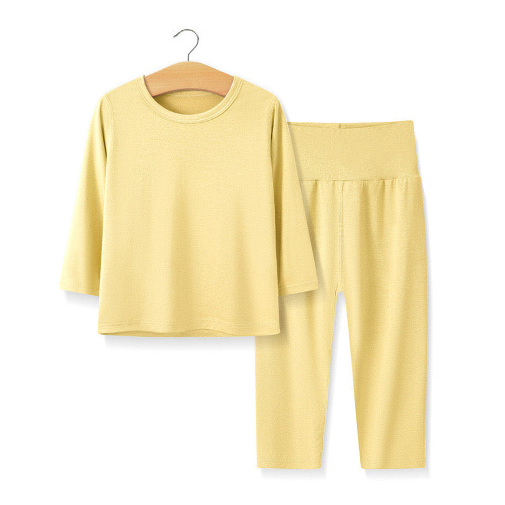 MyKids-USA® Baby Solid Color Long sleeve Shirt And Pants Underwear Sets Pajamas