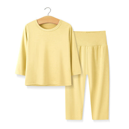 MyKids-USA® Baby Solid Color Long sleeve Shirt And Pants Underwear Sets Pajamas