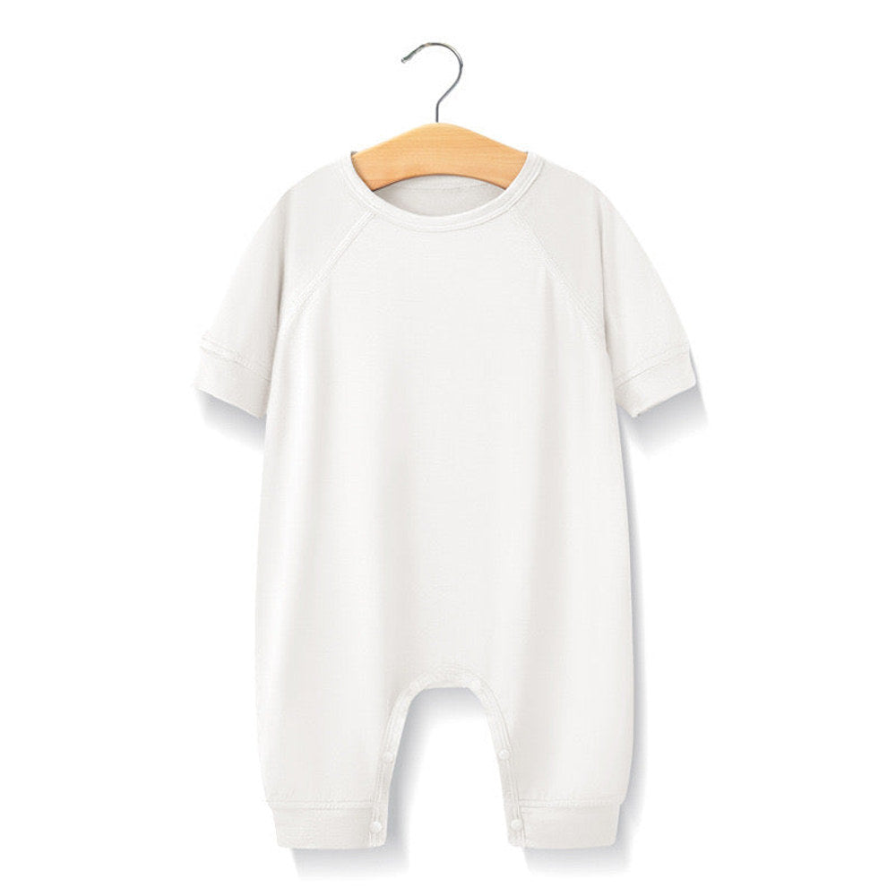 MyKids-USA® Baby Solid Color Medium Sleeve Summer Crotch Jumpsuit Pajamas