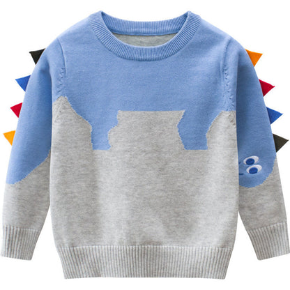 MyKids-USA® Baby Boy Cartoon Dinosaur Embroidered Pattern Knitted Lovely Sweater