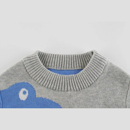 MyKids-USA® Baby Boy Cartoon Dinosaur Embroidered Pattern Knitted Lovely Sweater