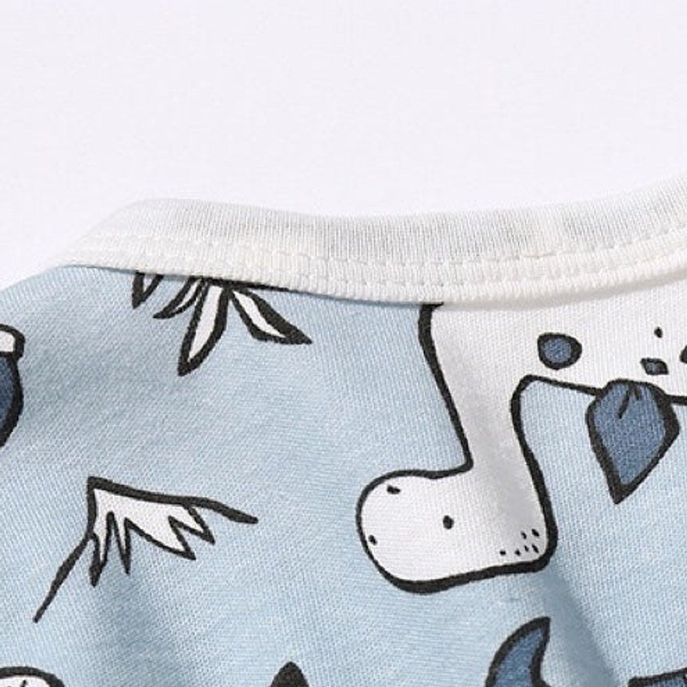 MyKids-USA® Baby Boy Dinosaur Pattern Bow Tie Patched Design Snap Button Romper Jumpsuit