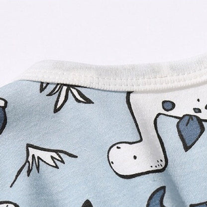 MyKids-USA® Baby Boy Dinosaur Pattern Bow Tie Patched Design Snap Button Romper Jumpsuit