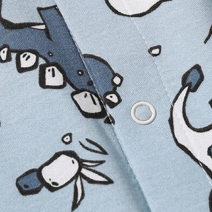 MyKids-USA® Baby Boy Dinosaur Pattern Bow Tie Patched Design Snap Button Romper Jumpsuit