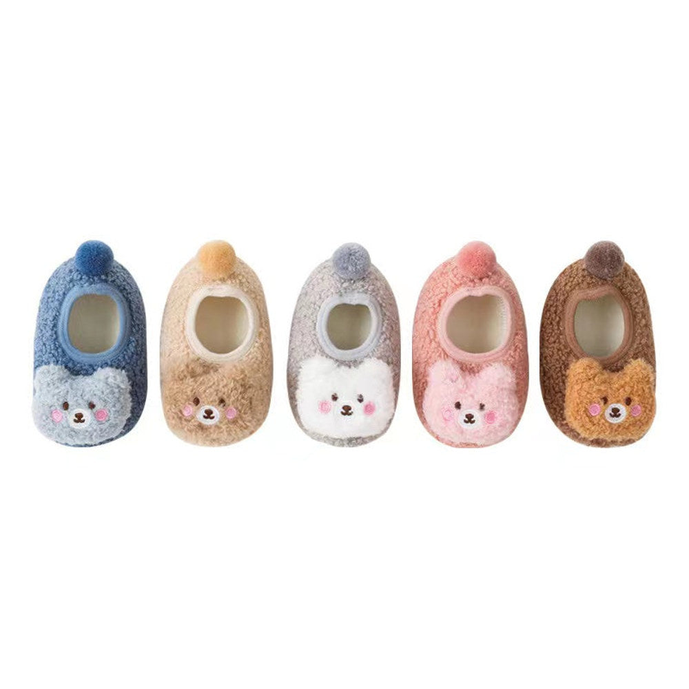 MyKids-USA® Baby 3D Cartoon Bear Patched Pattern Non-Slip Warm Shoes