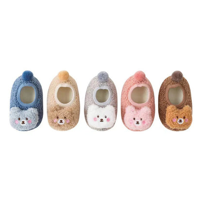 MyKids-USA® Baby 3D Cartoon Bear Patched Pattern Non-Slip Warm Shoes
