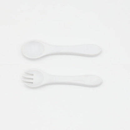 MyKids-USA® Baby Food Grade Complementary Food Training Silicone Spoon Fork Sets