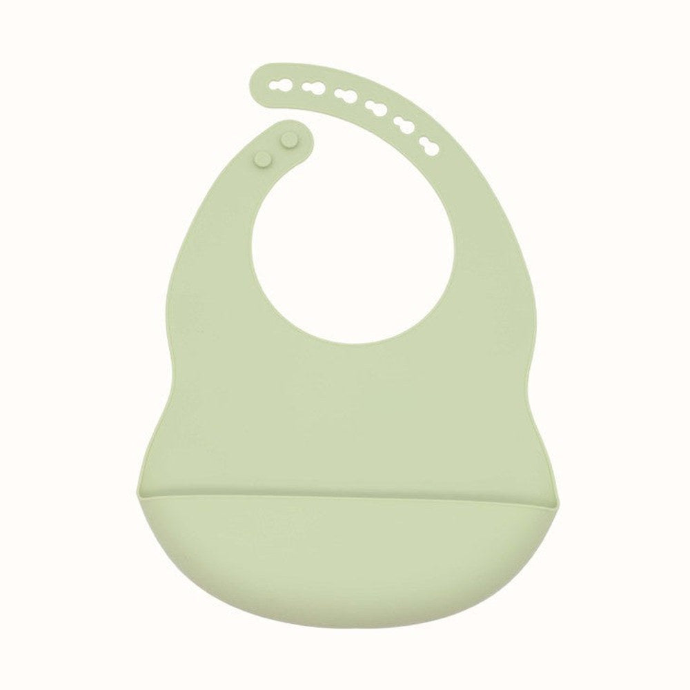 MyKids-USA® Baby Solid Color Food Grade Silicone Bibs