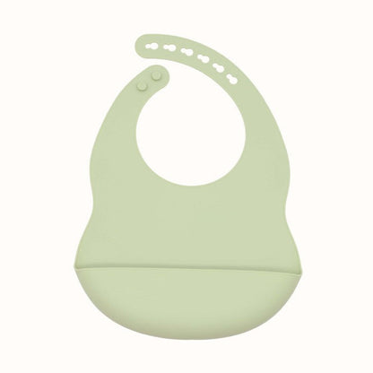 MyKids-USA® Baby Solid Color Food Grade Silicone Bibs