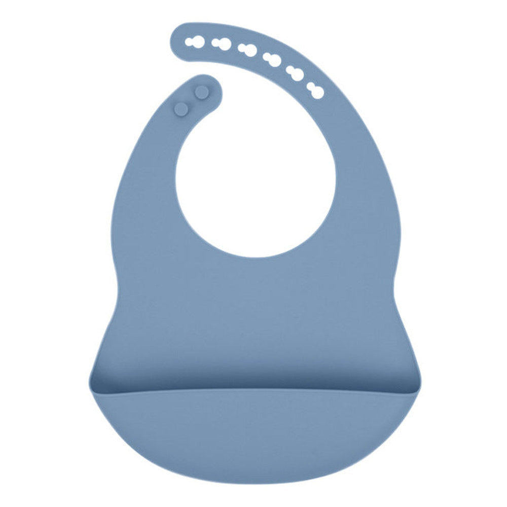 MyKids-USA® Baby Solid Color Food Grade Silicone Bibs