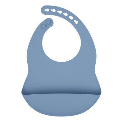 MyKids-USA® Baby Solid Color Food Grade Silicone Bibs