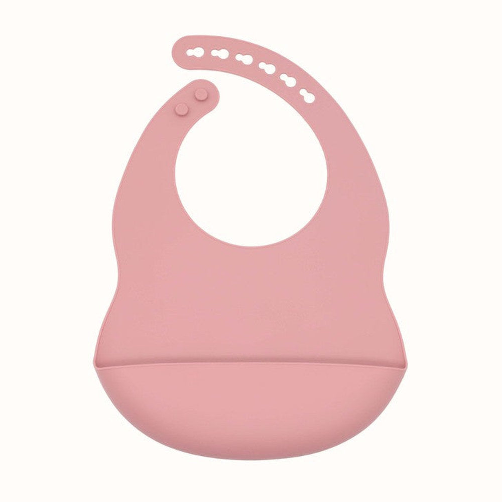 MyKids-USA® Baby Solid Color Food Grade Silicone Bibs