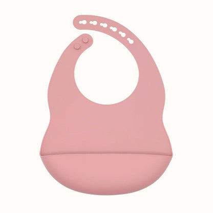 MyKids-USA® Baby Solid Color Food Grade Silicone Bibs
