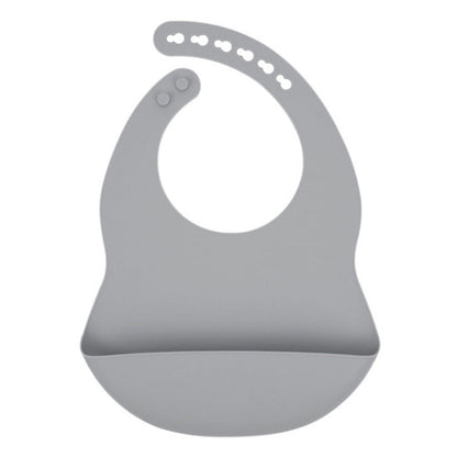 MyKids-USA® Baby Solid Color Food Grade Silicone Bibs