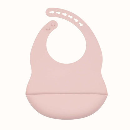 MyKids-USA® Baby Solid Color Food Grade Silicone Bibs